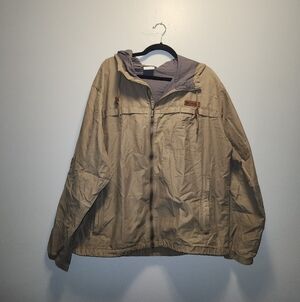 Columbia Sportswear Khaki Green Windbreaker Jacket | XLarge
